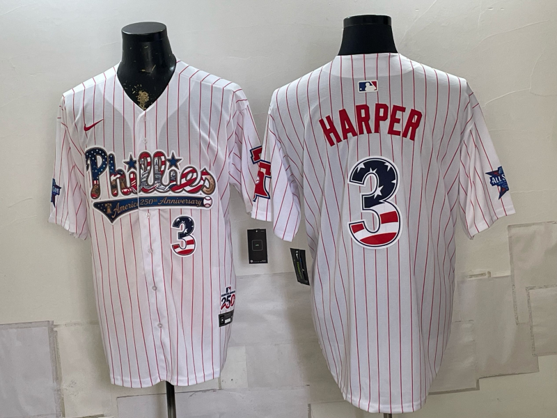 Men 2026 Philadelphia Phillies #3 Harper white Game Nike MLB Jersey 082601->philadelphia phillies->MLB Jersey